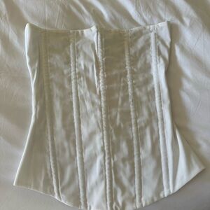 ARE YOU AM I Ivory Corset Blouse